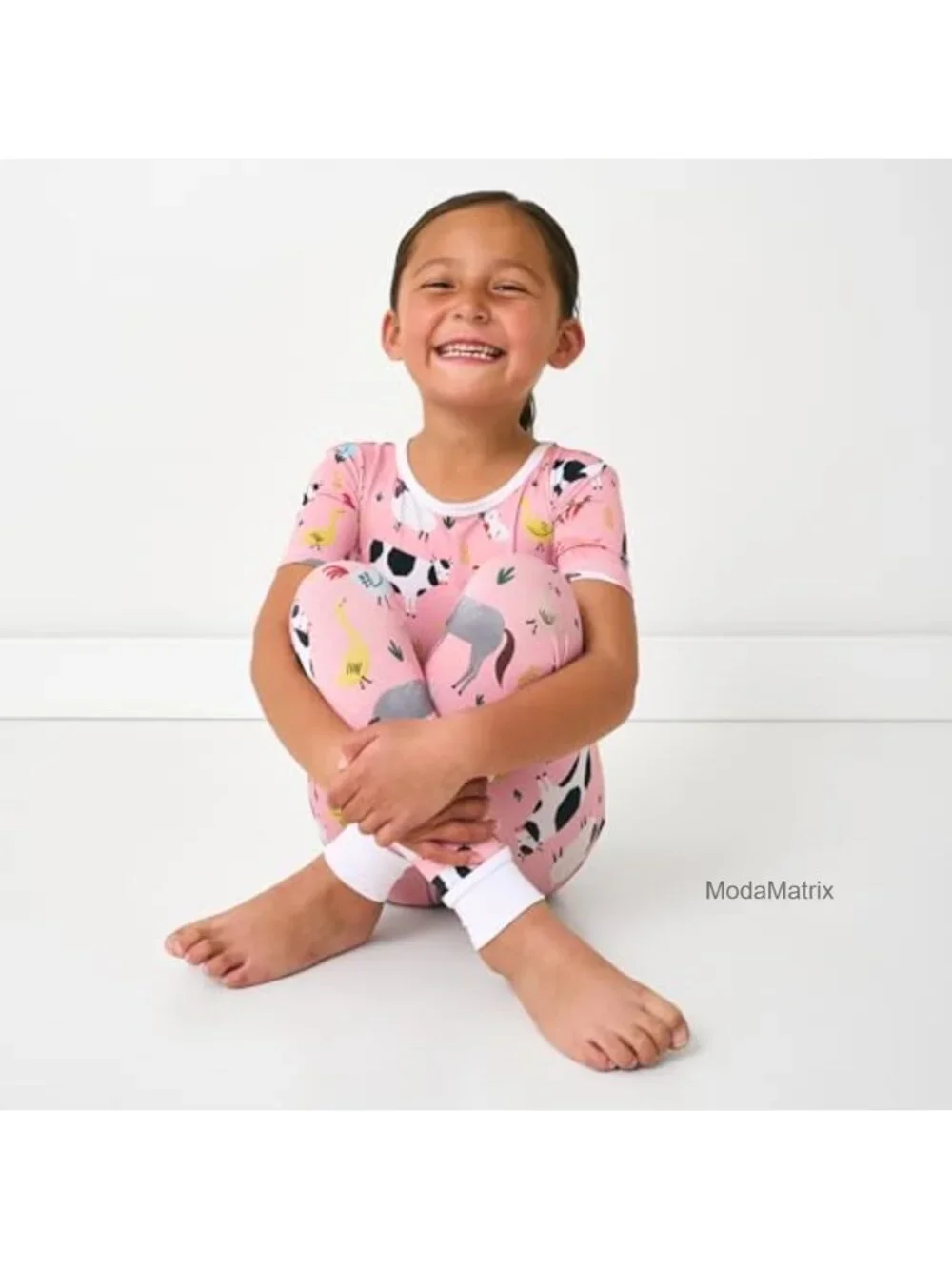 Toddler Short Sleeve & Pants Pajama Set, Viscose from Bamboo